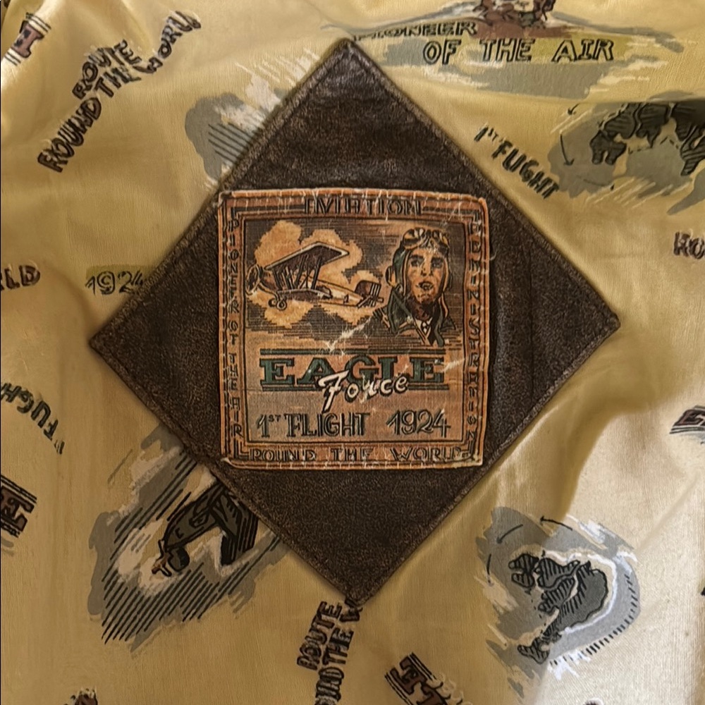 80’s Eagle Force Leather Jacket Large - image 8